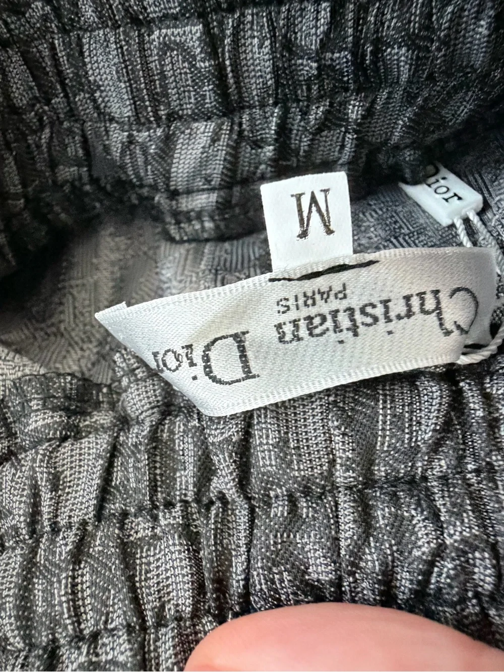 Dior Women's Gray Patterned A-Line Skirt size S waist 26”